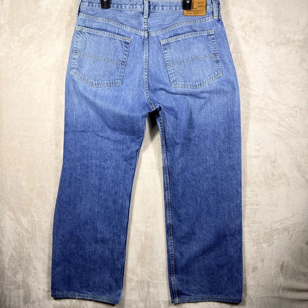 Vintage Polo Ralph Lauren Jeans Woodrow‎ Mens 36x30 Relaxed Straight Y2K Baggy